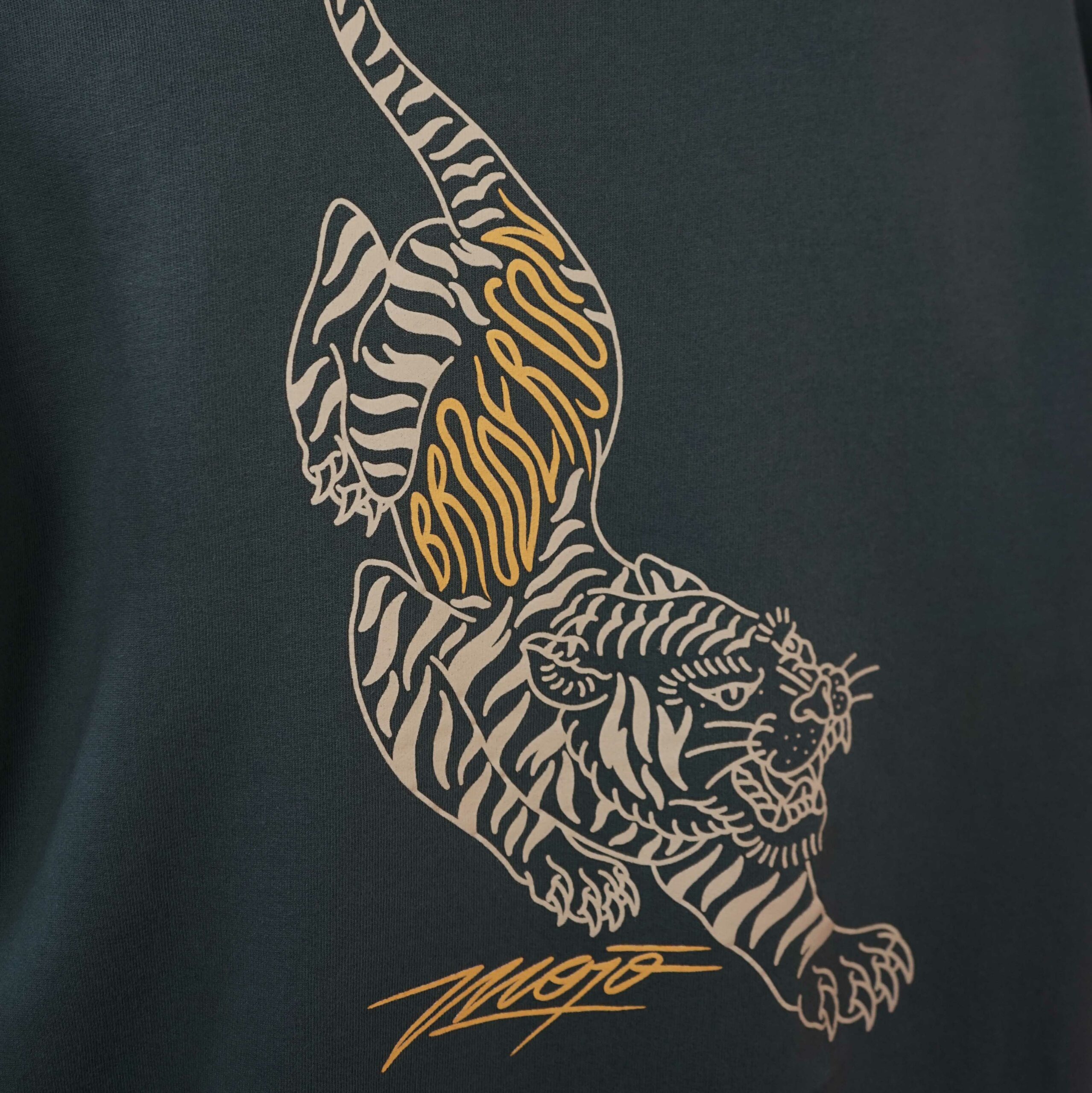 Hoodie with tiger on back sale